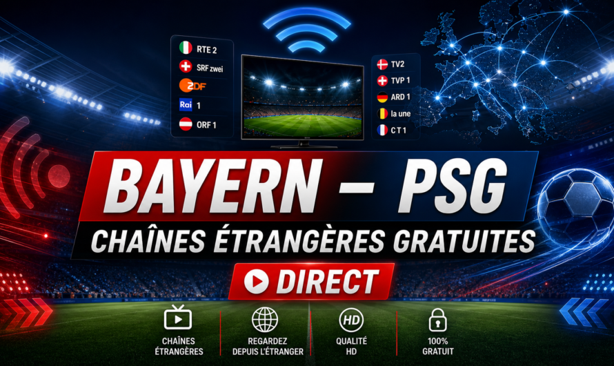 Bayern – PSG : Chaînes étrangères gratuites qui diffusent le match